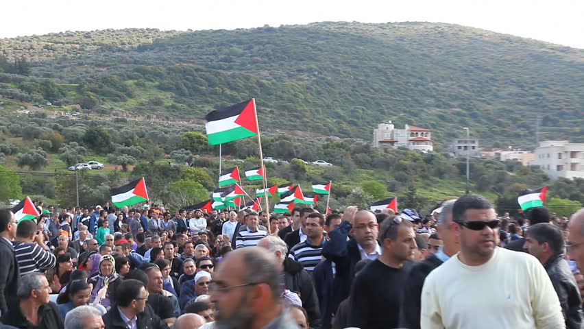 DEIR HANNA, ISRAEL - MARCH 30: Muslim leaders and activists hold anti Israel protest during the 36th commemoration of Land Day on March 30, 2012 in Deir Hanna, Israel