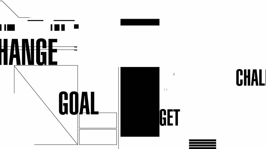 Random, blinking, animated background of graphical elements and words based around challenge. Ideal for use as an alpha or luma matte to add interest to other backgrounds. 