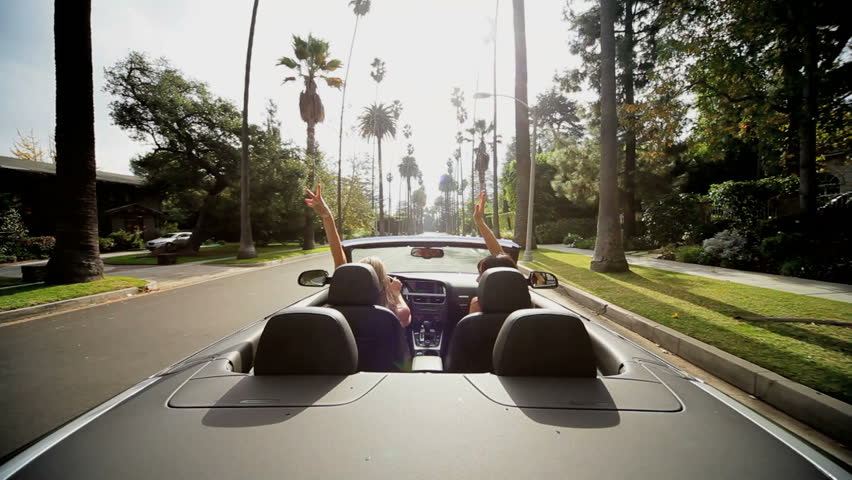 Young girls cruising luxury homes California