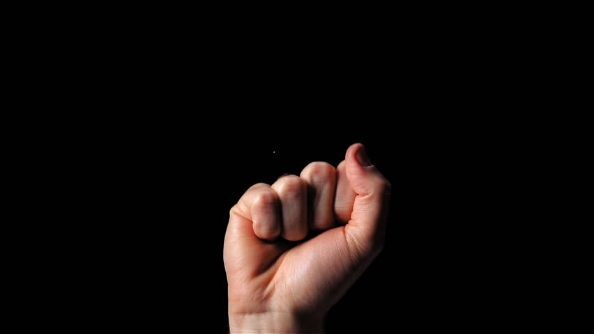 Open and clenched male fist