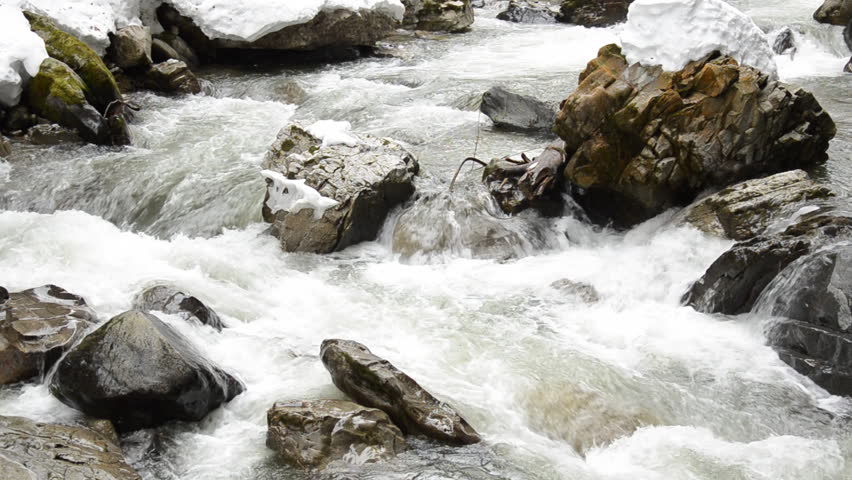 river in the winter