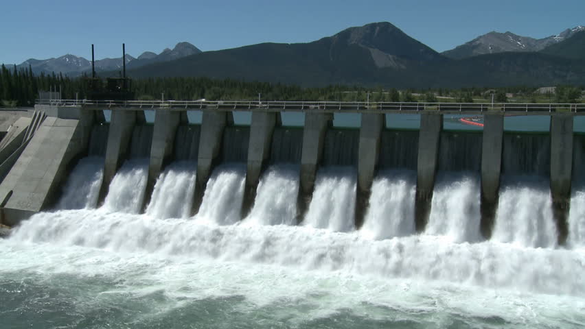 Spillway of hydro electric power dam