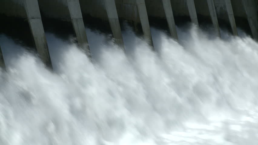 Spillway of hydro electric power dam