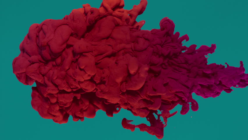 Red and pink ink in water shooting with high speed camera, phantom flex.