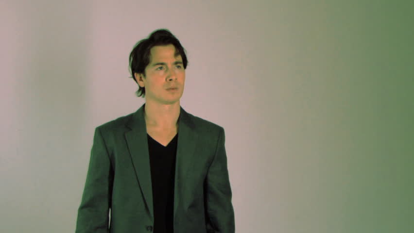 Male with graph CGI