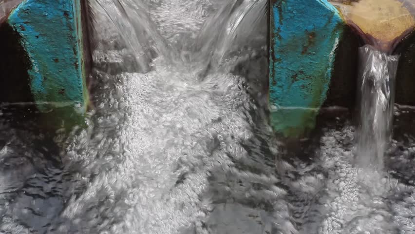 Running water in waterway