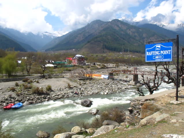 Pahalgam rafting start point in Lidder river, Kashmir India