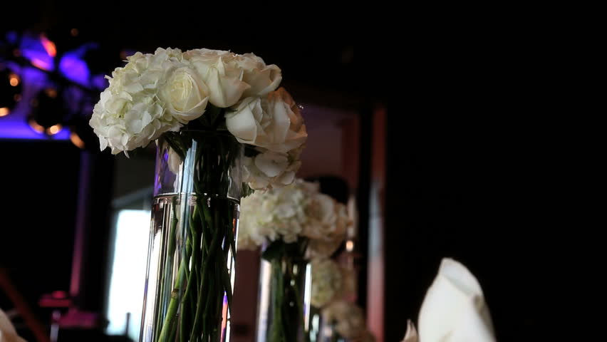 table decorations at a wedding