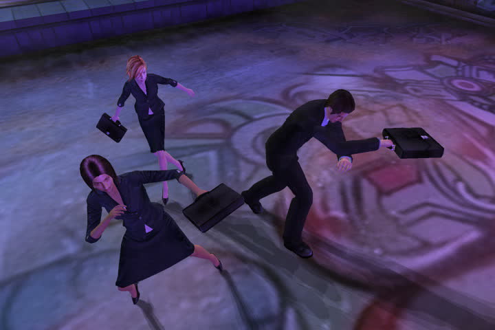 dancing business people