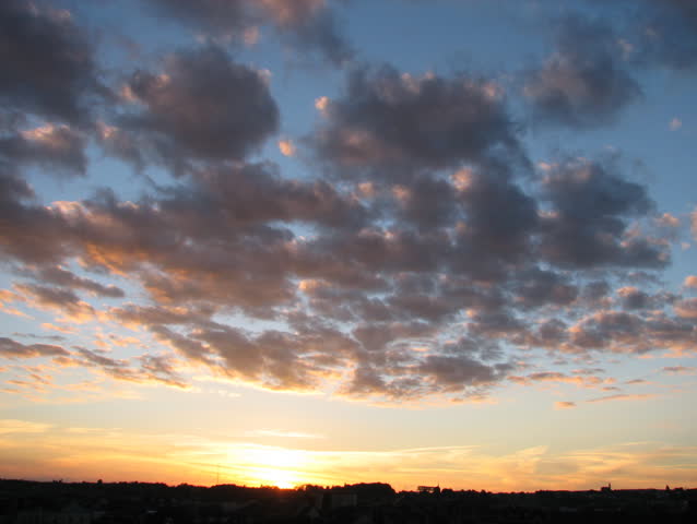 Sunset time lapse sequence