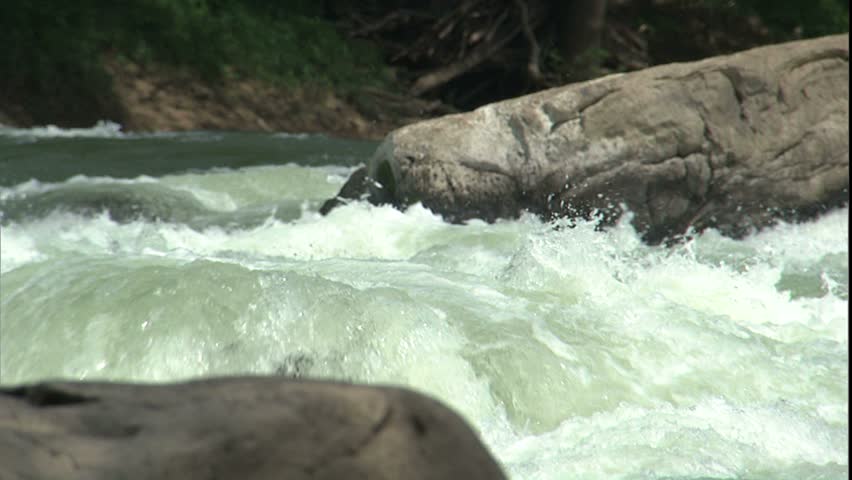 Boulders and New River Gorge Rapids, New River Gorge National Park, WV