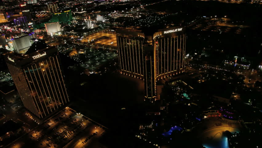 Las Vegas - Circa 2010: The Las Vegas strip in 2010. View of the Las vegas strip at night in Las Vegas, Nevada.
