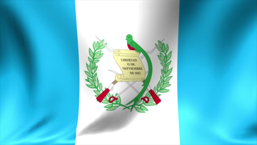 Flying Flag Of GUATEMALA | LOOPED | Stock Footage Video 658294