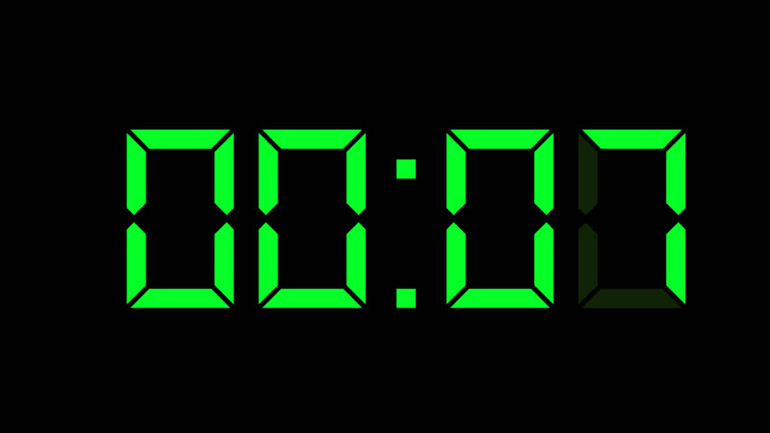 Countdown Timer On Green Screen Background Stock Footage