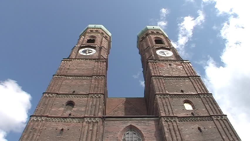 Towers of the Frauenkirche (Church of our Lady), Munich, Germany - SD 16:9, Panasonic NV-GS500