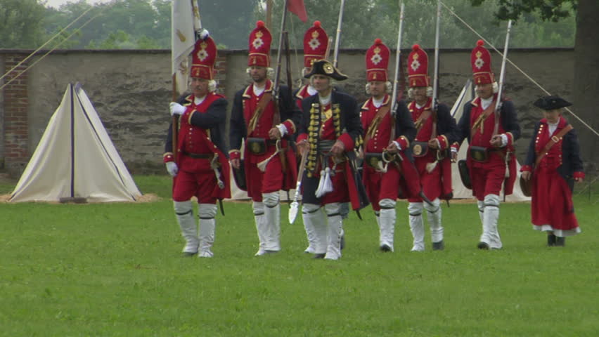 STAFFARDA, ITALY - CIRCA 2012: Reenactment of the battle fought during Nine Years' War in Piedmont-Savoy (northern Italy) on 18 August 1690. It was a victory for the French commander against the Duke of Savoy.