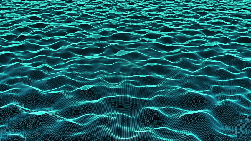 Abstract waves of digital information. Can be used as an abstract ocean waves, or information flows. Seamless loop.