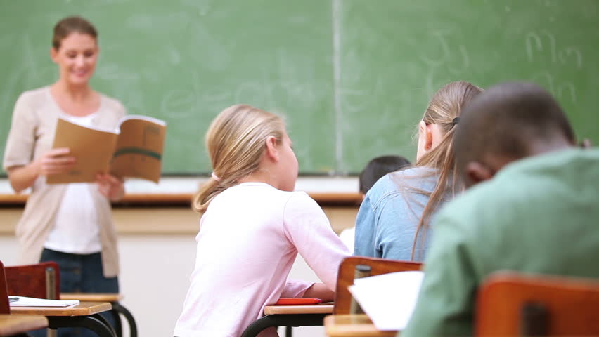 Pupils working together in the classroom