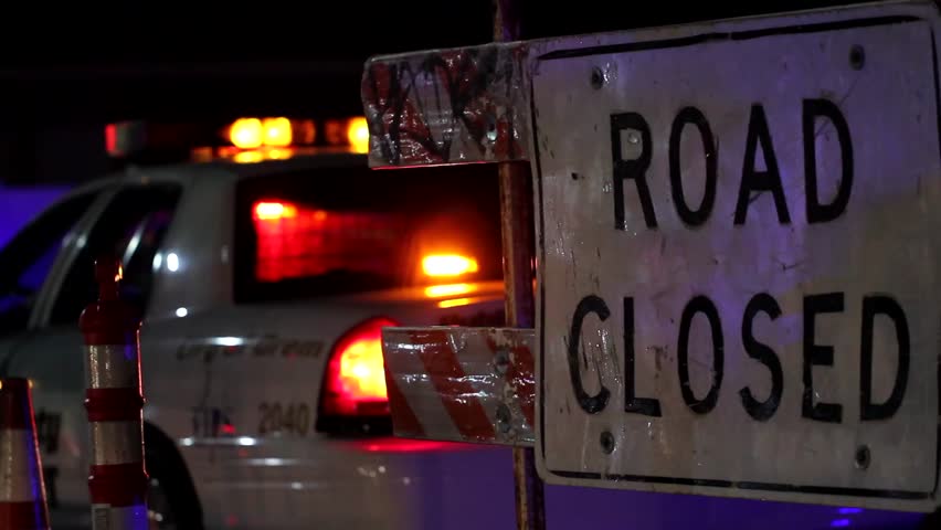 Police Closing Road After Accident