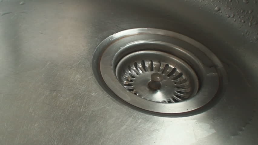 Water running down the drain