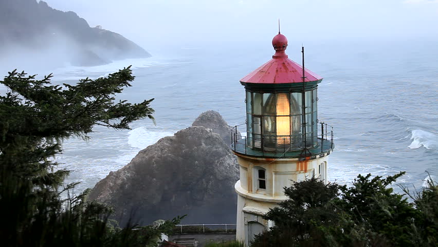Heceta Head Lighthouse at dawn, Oregon State, USA.