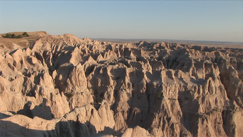 Abstract view of the Badlands National Park in South Dakota United States
