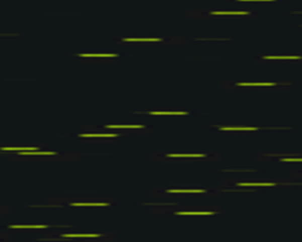 Green dashes flash across the screen
