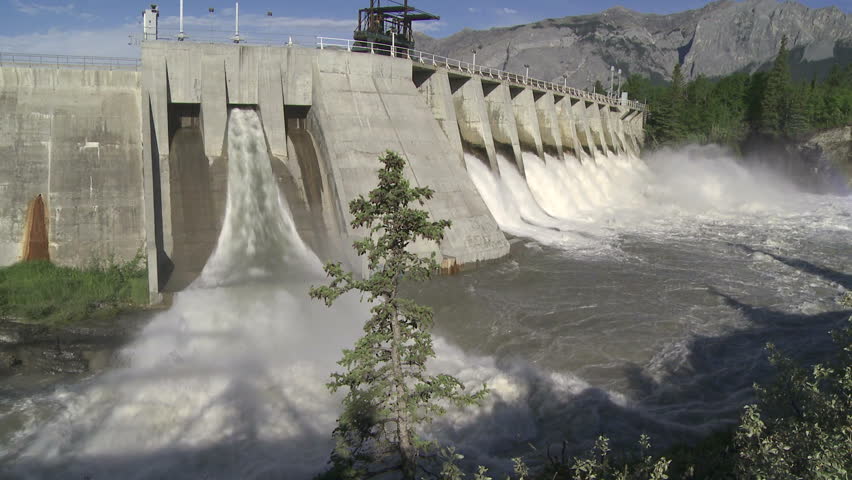 Spillway on the Kananaskis Dam, Alberta, Canada