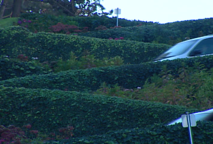 SAN FRANCISCO - Circa 2002: Lombard Street on Russian Hill in San Francisco in 2002.