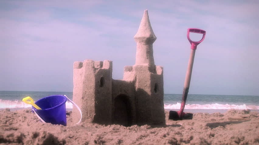Day at the Beach Series - Sandcastle Sunny Morning