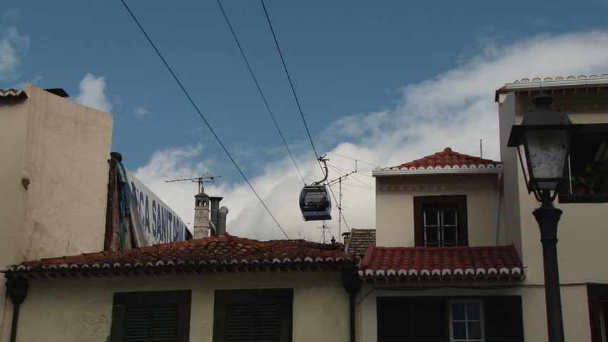 FUNCHAL, PORTUGAL - CIRCA NOVEMBER 2010: The Funchal to Monte Cable car on the island of Madeira