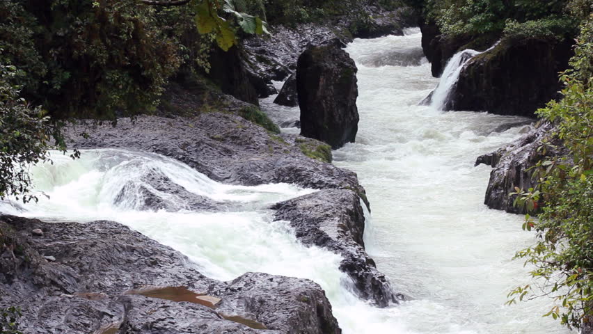 Rio Hollin. Running through rainforest in the Ecuadorian Amazon