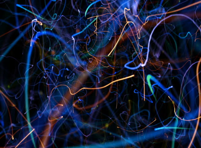 PAL - Particles streak randomly drawing scribble (Loop).