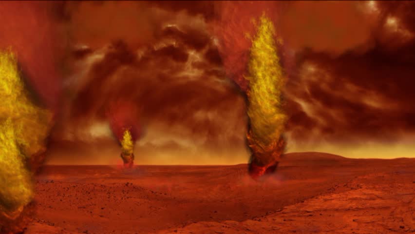 Twisters in Mars