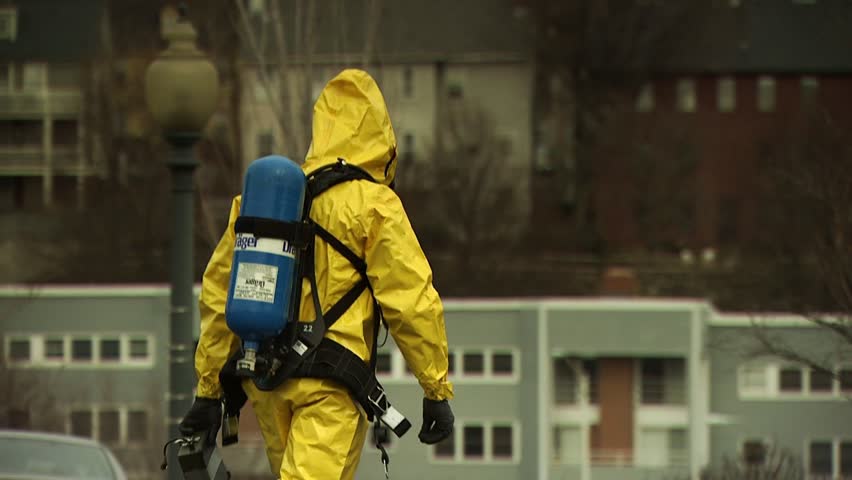 PROVIDENCE, RHODE ISLAND - SEPTEMBER 16, 2010: Hazmat emergency response drill