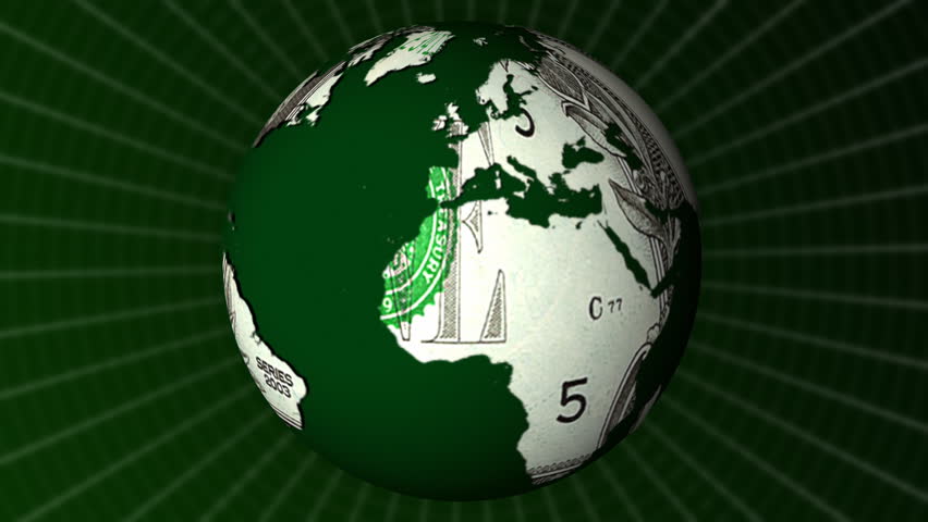 Global dollar animation. Seamlessly loops.