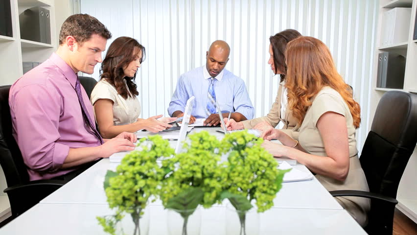 Male African American businessman leaving successful meeting advertising agency