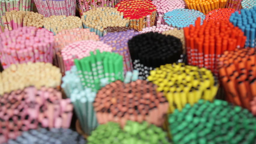 Colorful decorative Chopsticks for sale as souvenirs to tourists in Chinatown market