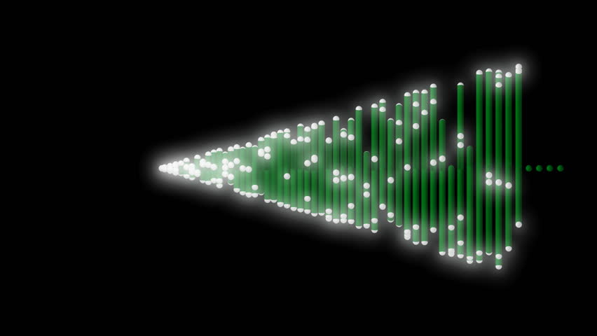 Stylized christmas tree grows. Made from glowing spheres. Last 300 frames loop.