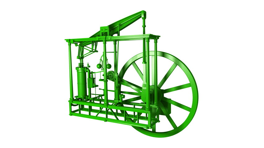 Computer model of a steam engine.