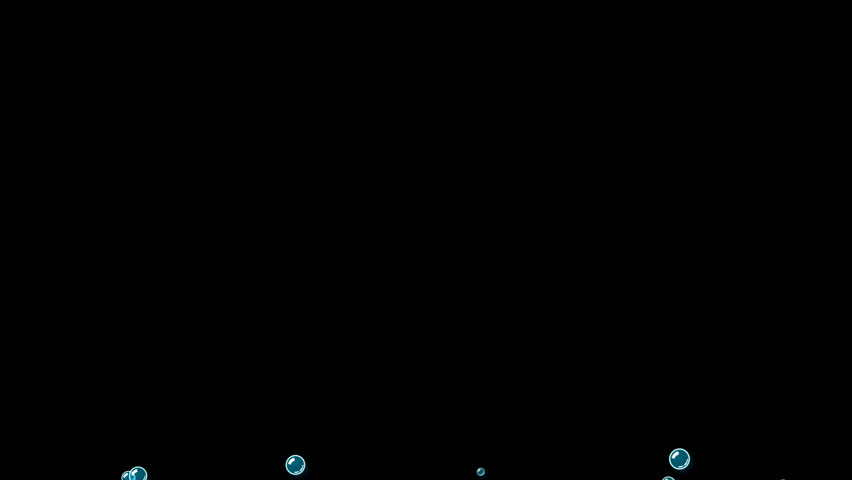 Three variations of bubbles transitions filling and wiping the screen.  Contains an Alpha.