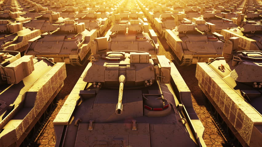 Military Tanks, Seamless Loop
