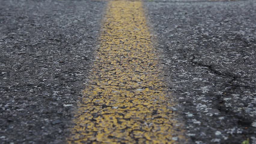 Perspective of rotten street surface