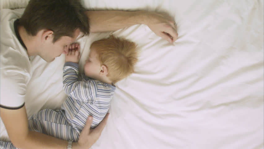 Father and son sleeping