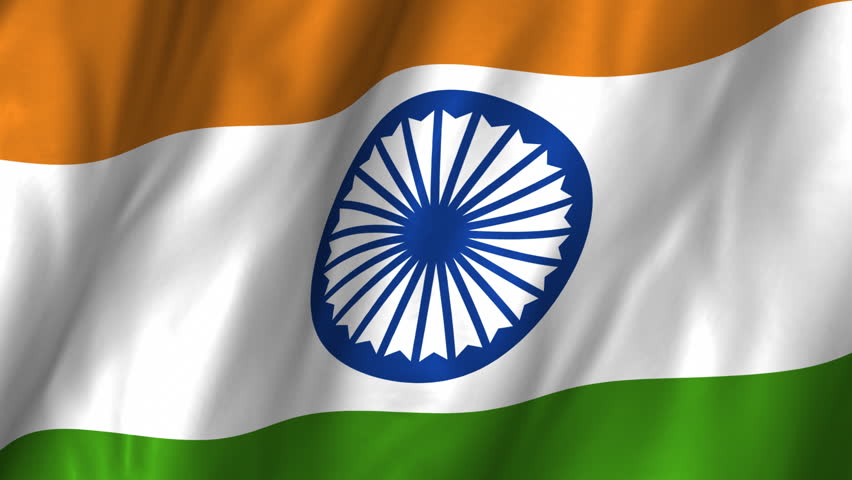 Flag Of India Beautiful 3d Animation Of India Flag In Loop Mode Stock