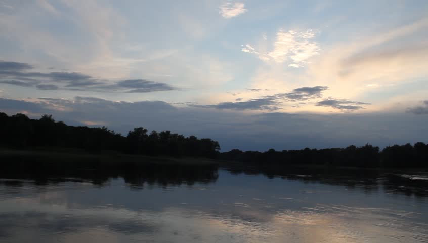 Evening on the Elbe river in Saxony-Anhalt / Germany