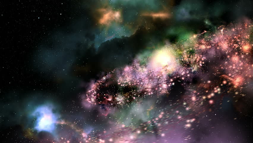 1080p spiral galaxy spinning with a mask