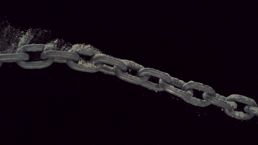Chain tugging shooting with high speed camera.