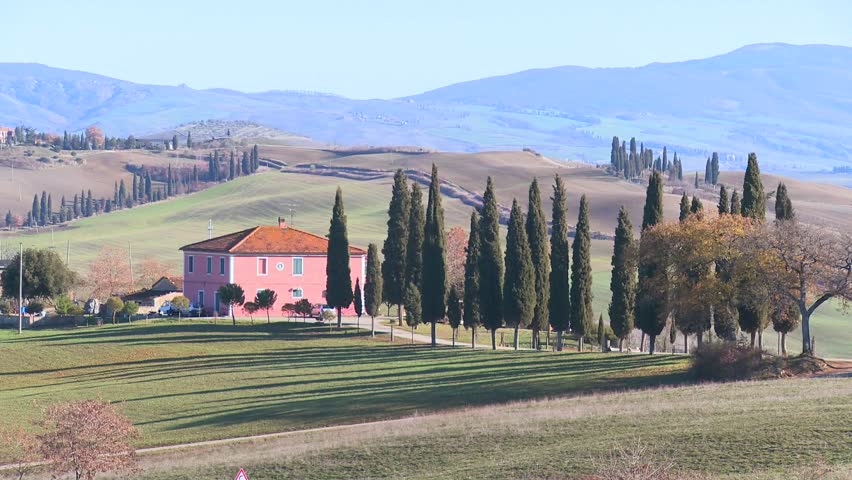 TUSCANY, ITALY-CIRCA 2011-Beautiful farm villa in Tuscany, Italy.