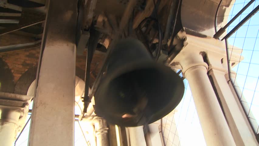 VENICE, ITALY-CIRCA 2011-Church bells ring out over the land.
